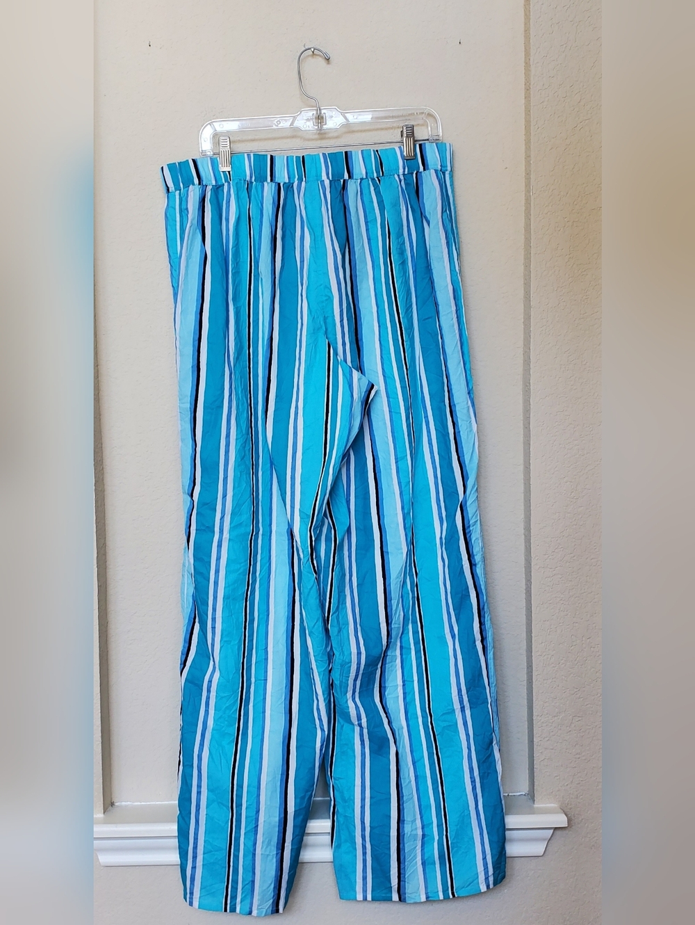 Cacique Blue Multi-Stripe PJ Bottoms.  Size 14/16 - Picture 3 of 6